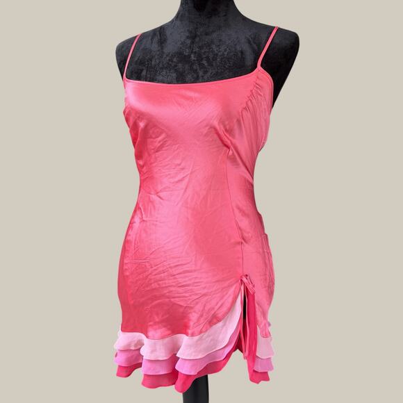 Victoria's Secret Dresses & Skirts - Y2K Victoria’s Secret Hot Pink Satin Slip Dress – Size Medium